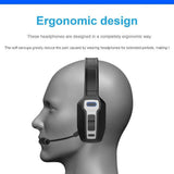 Trucker Bluetooth 5.2 Wireless Headset With Noise Cancelling Mic For Phones PC Red Leaf Shop