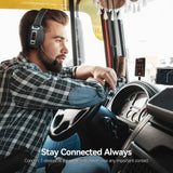 Trucker Bluetooth 5.2 Wireless Headset With Noise Cancelling Mic For Phones PC Red Leaf Shop