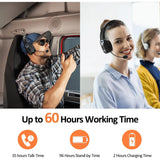 Trucker Bluetooth 5.2 Wireless Headset With Noise Cancelling Mic For Phones PC Red Leaf Shop