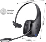 Trucker Bluetooth 5.4 Wireless Headset For Phones PC With Mic Noise Cancelling Red Leaf Shop