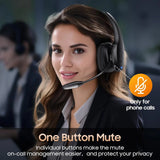Trucker Bluetooth 5.4 Wireless Headset For Phones PC With Mic Noise Cancelling Red Leaf Shop