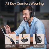 Trucker Bluetooth 5.4 Wireless Headset For Phones PC With Mic Noise Cancelling Red Leaf Shop